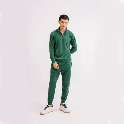 Green Half-Zip Tracksuit Set – Uniform Impex Collection