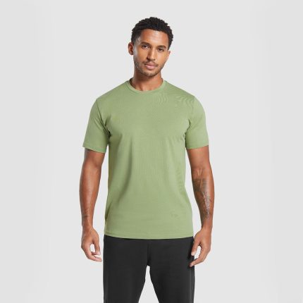 Classic Cotton Crew Neck T-Shirt – Olive Green